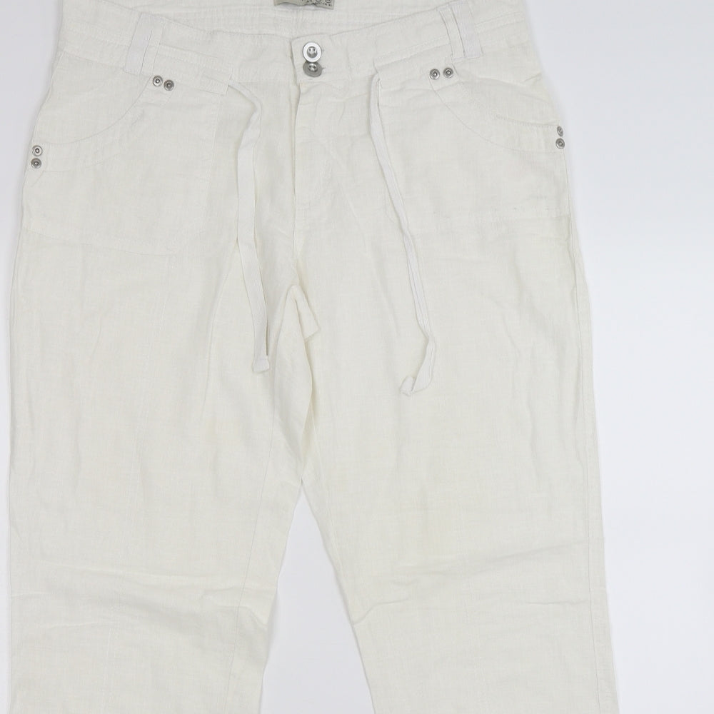 Atmosphere Womens White   Trousers  Size 12 L28 in