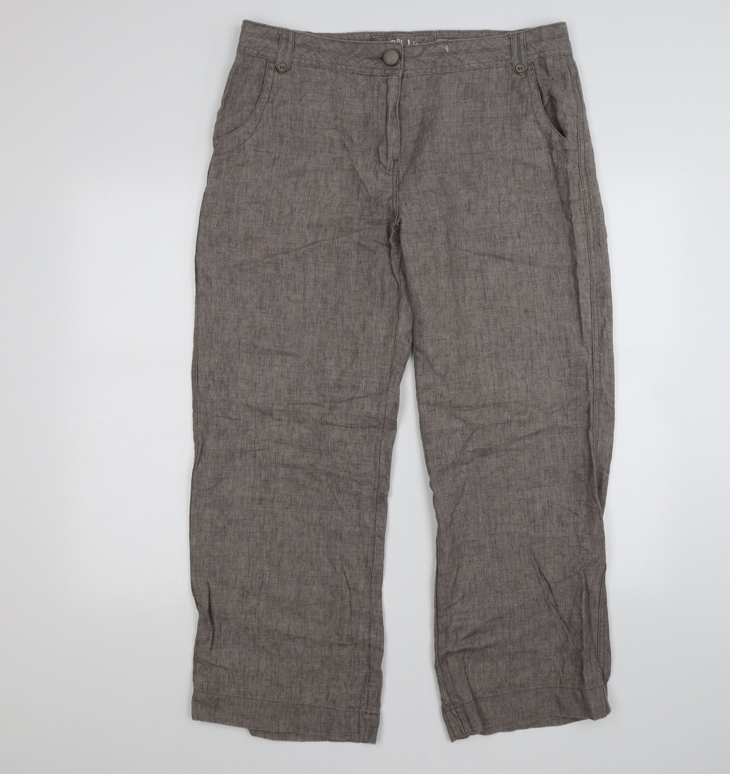 George Womens Brown   Trousers  Size 14 L29 in