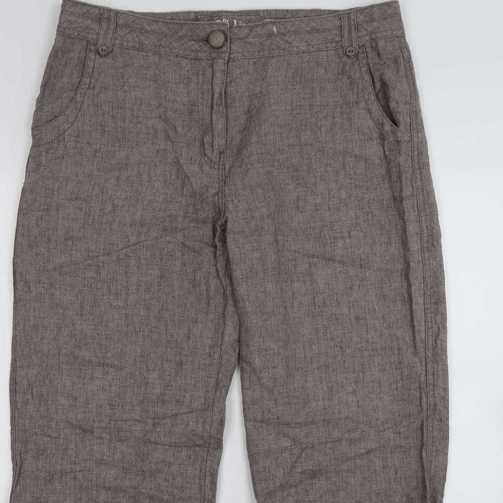 George Womens Brown   Trousers  Size 14 L29 in