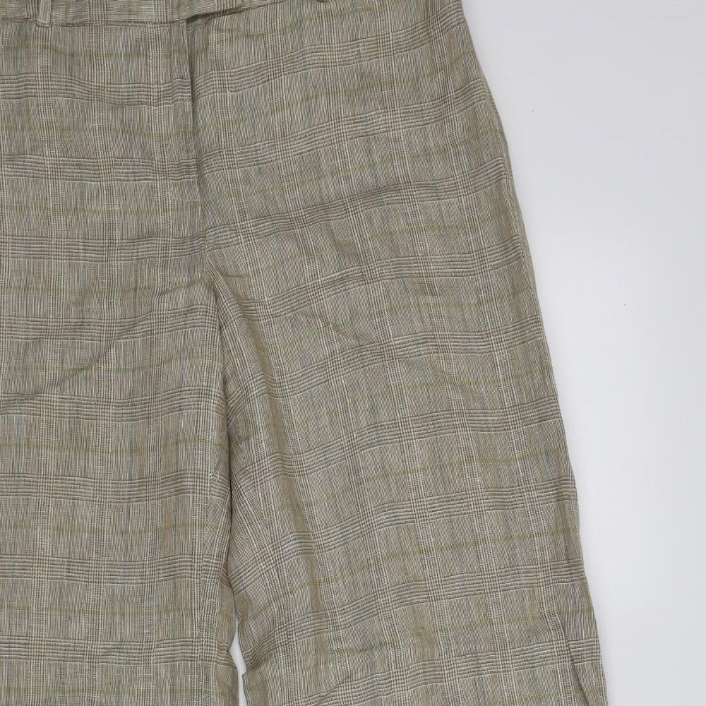 Hobbs Womens Brown Check  Trousers  Size 14 L29 in