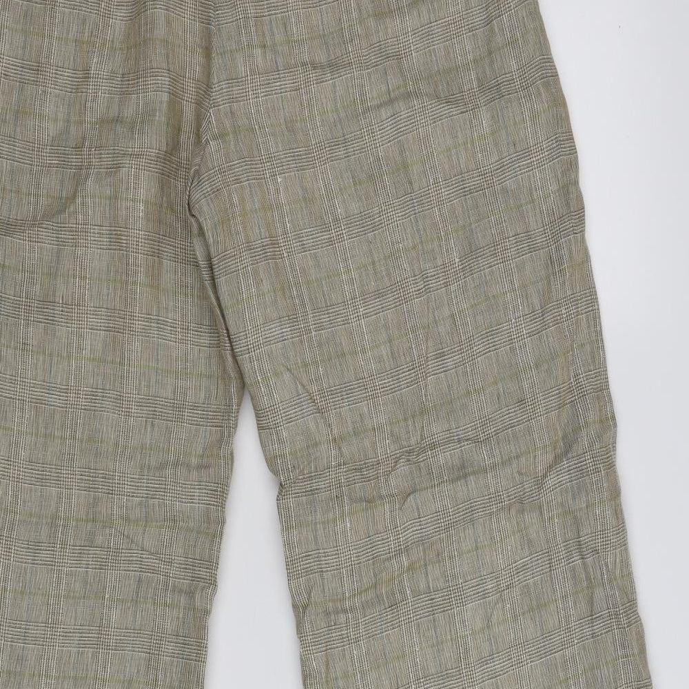 Hobbs Womens Brown Check  Trousers  Size 14 L29 in
