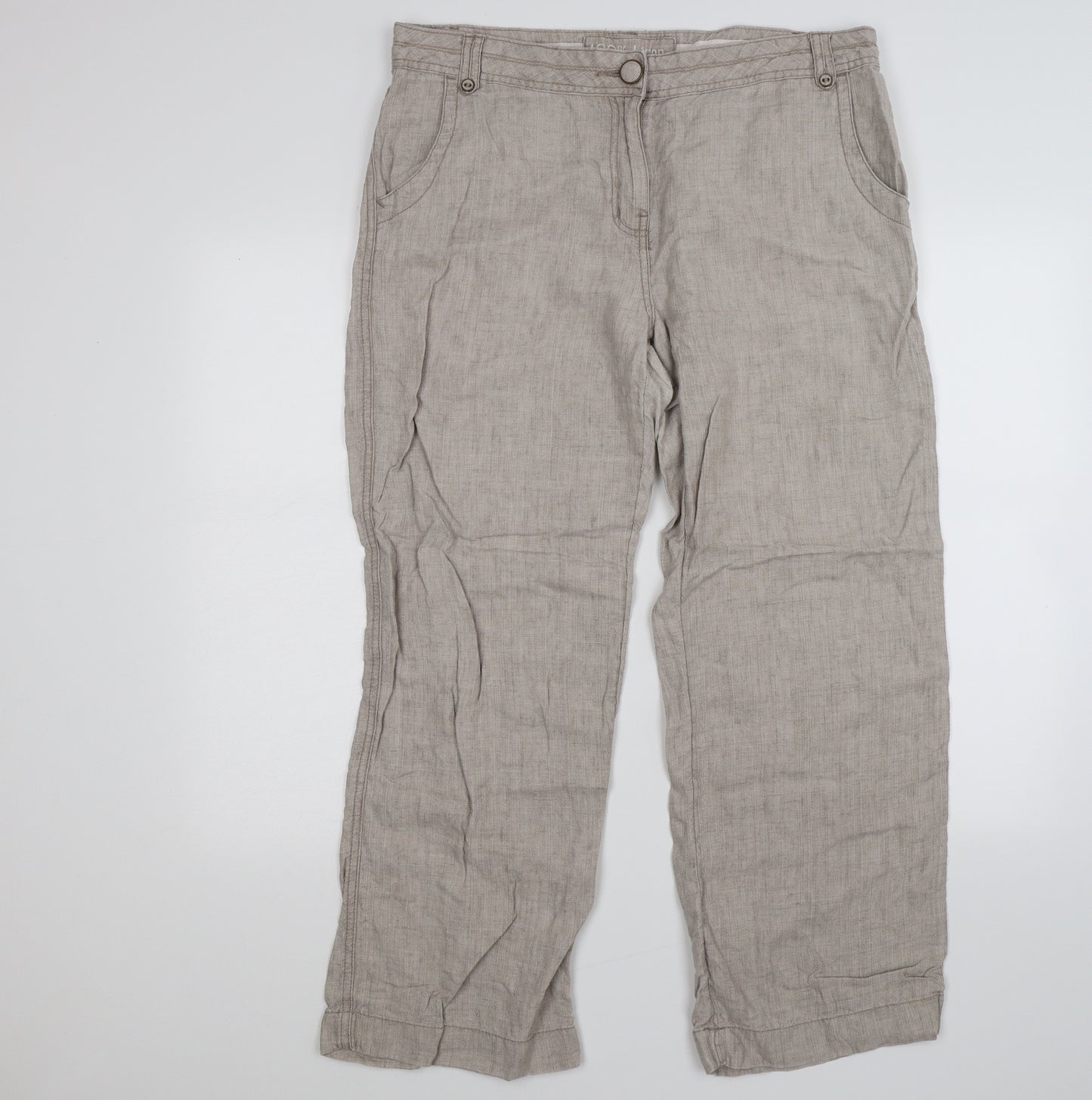 George Womens Beige   Trousers  Size 14 L29 in