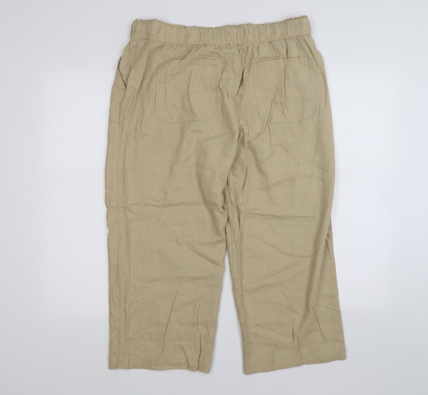 TU Womens Beige   Cropped Trousers Size 14 L22 in