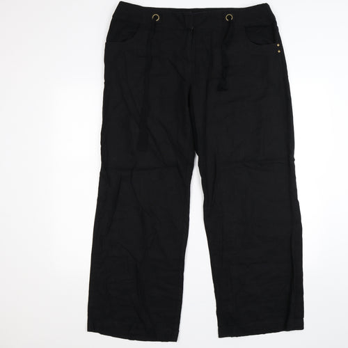 Wallis Womens Black   Trousers  Size 16 L28 in