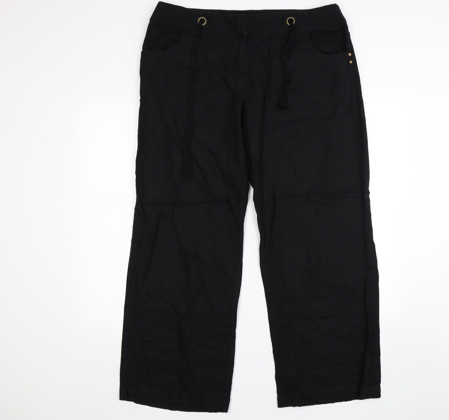 Wallis Womens Black   Trousers  Size 16 L28 in
