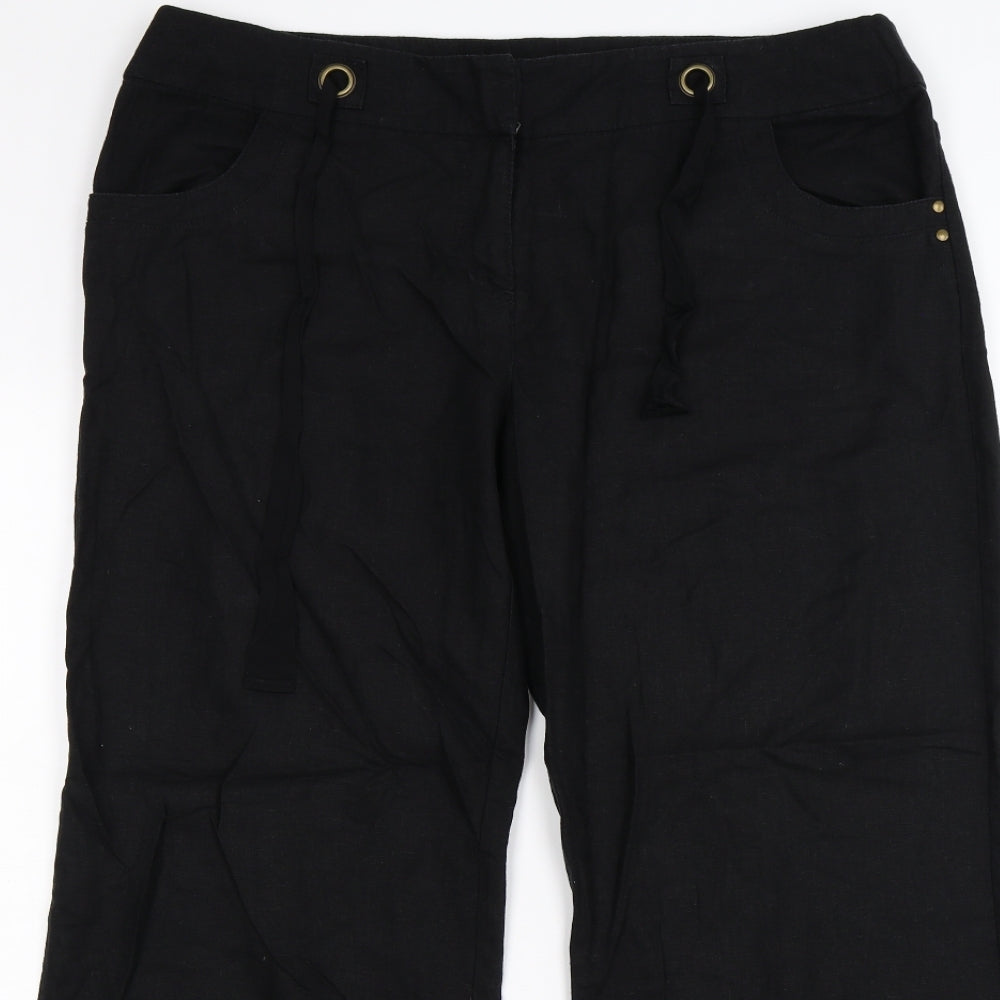 Wallis Womens Black   Trousers  Size 16 L28 in