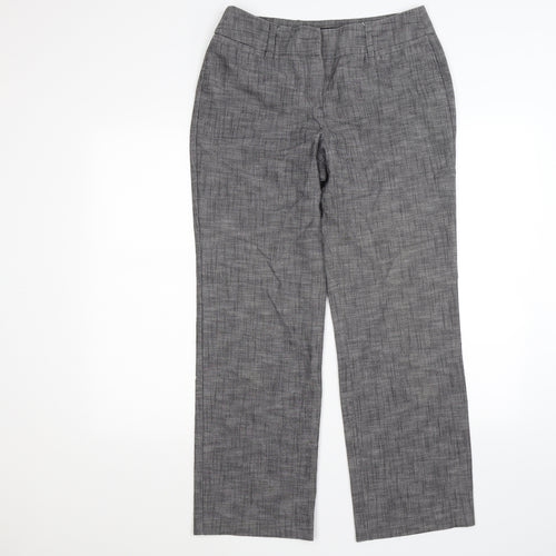 Larry Levine Womens Grey   Trousers  Size 14 L28 in