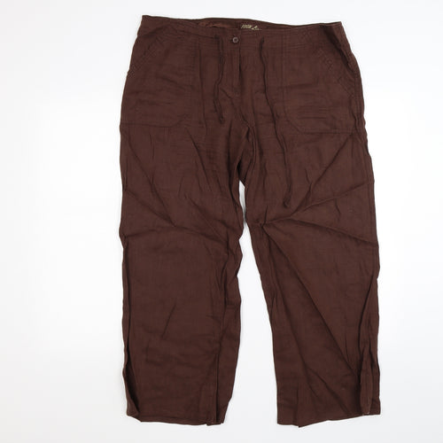 Atmosphere Womens Brown   Trousers  Size 14 L26 in