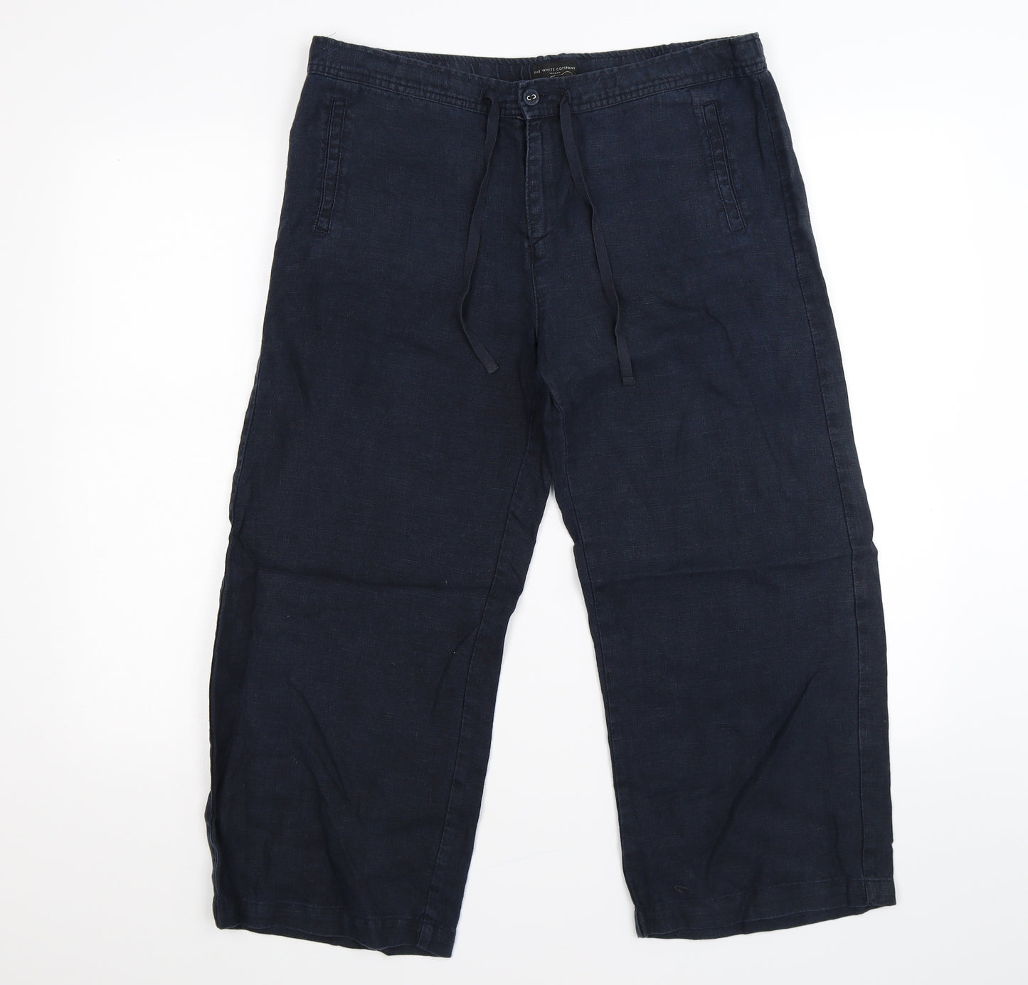 the white company Womens Blue   Cropped Trousers Size M L23 in