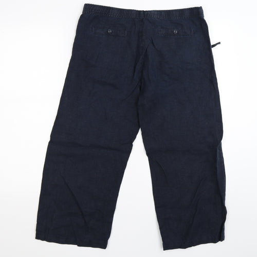 the white company Womens Blue   Cropped Trousers Size M L23 in
