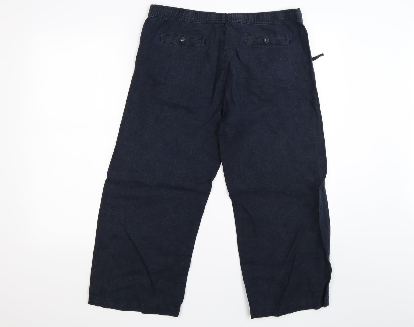 the white company Womens Blue   Cropped Trousers Size M L23 in