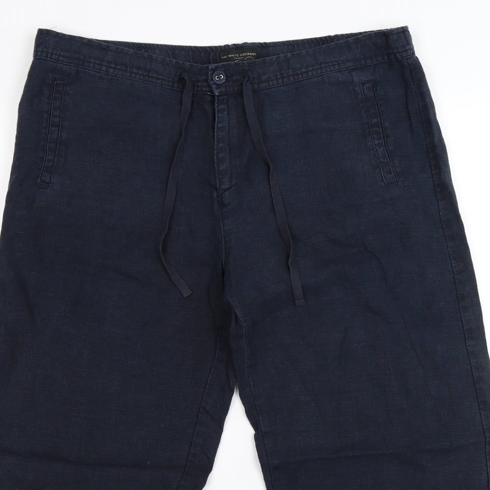 the white company Womens Blue   Cropped Trousers Size M L23 in