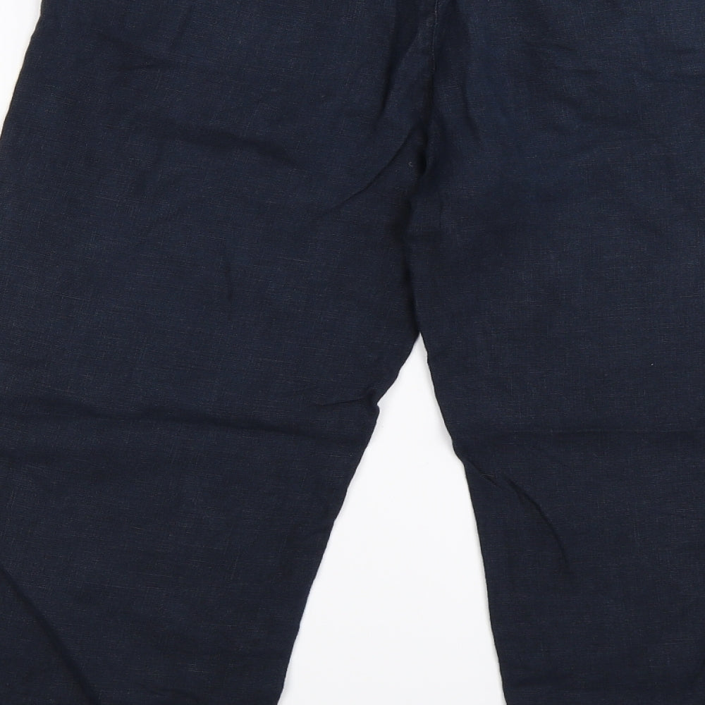 the white company Womens Blue   Cropped Trousers Size M L23 in