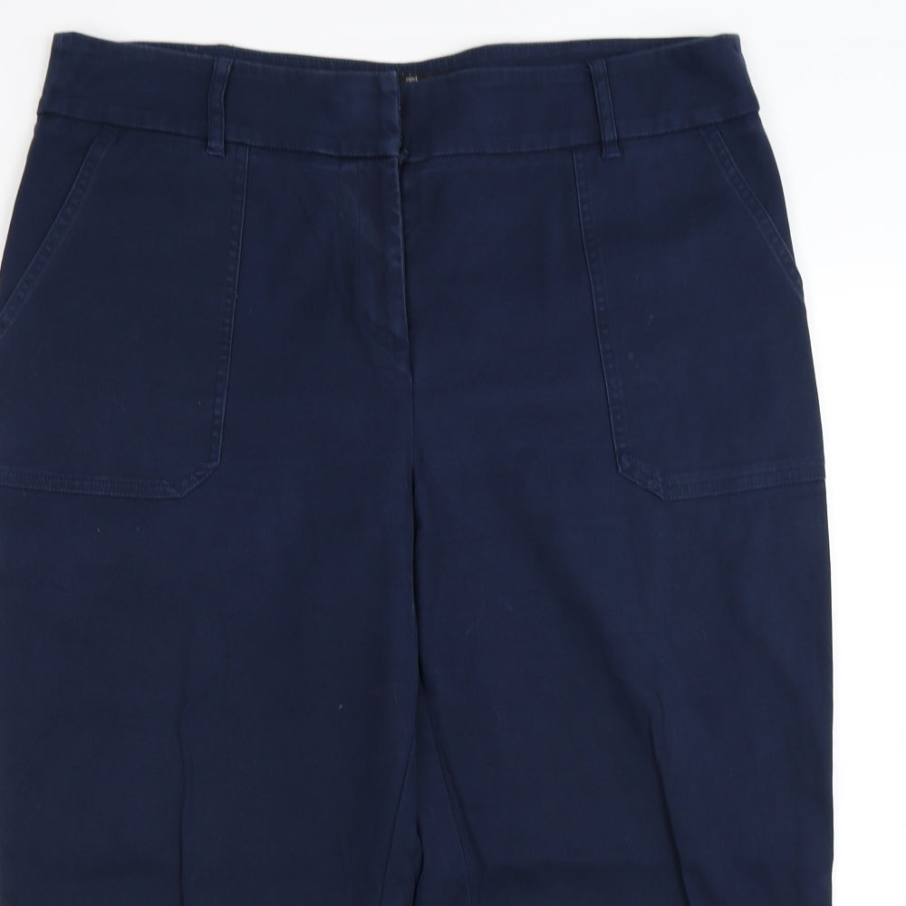 NEXT Womens Blue   Cropped Trousers Size 16 L23 in
