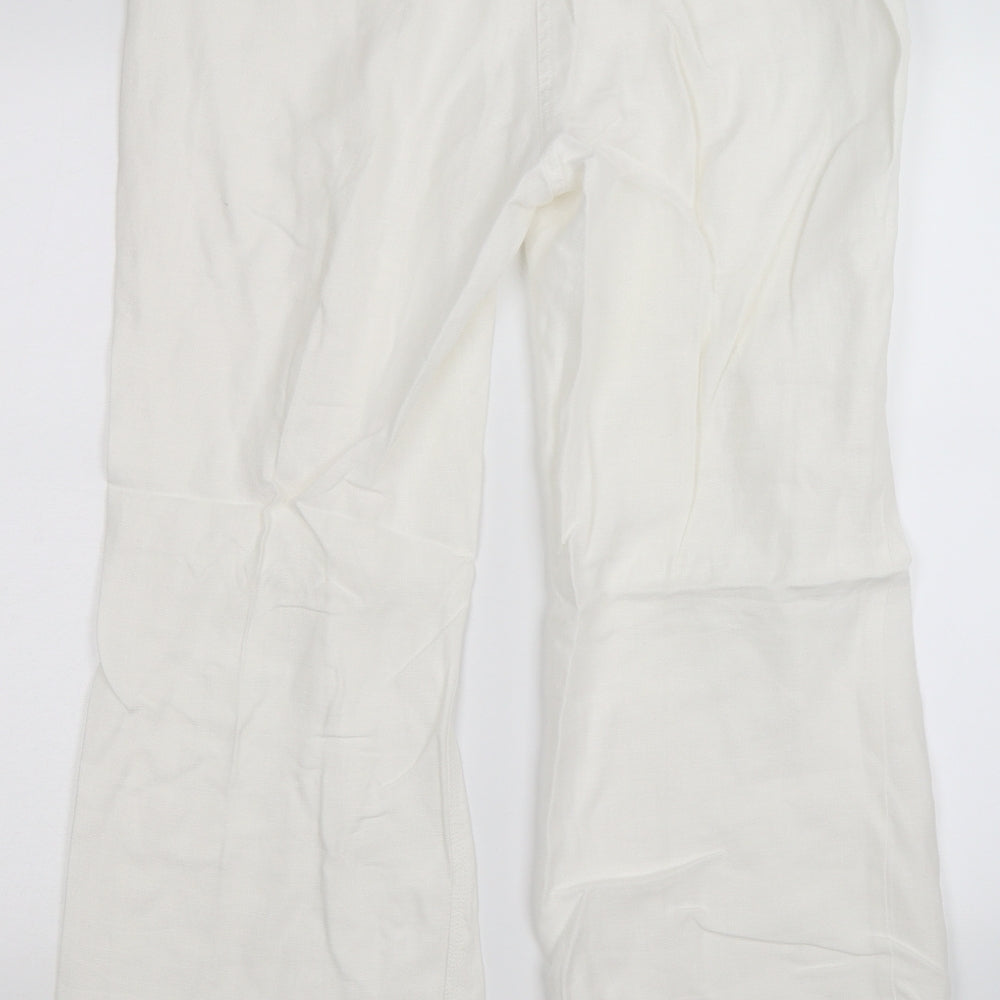 Per Una Womens White   Trousers  Size 14 L27 in