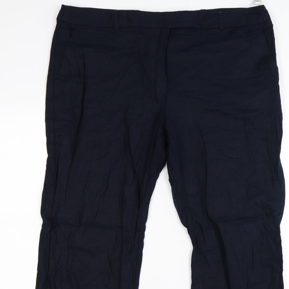 Marks and Spencer Womens Blue   Trousers  Size 16 L27 in