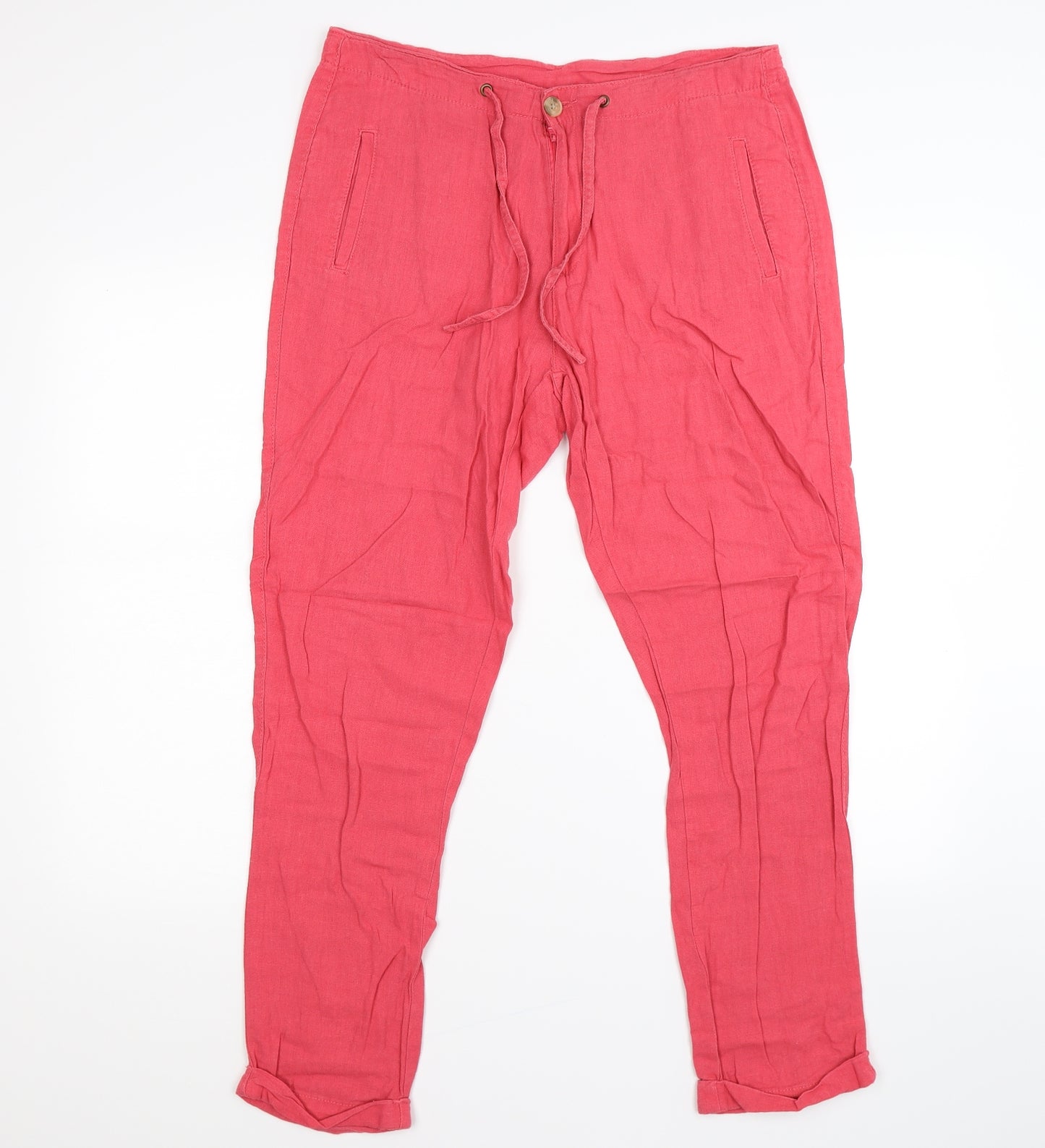 Pep & Co Womens Pink   Trousers  Size 12 L28 in