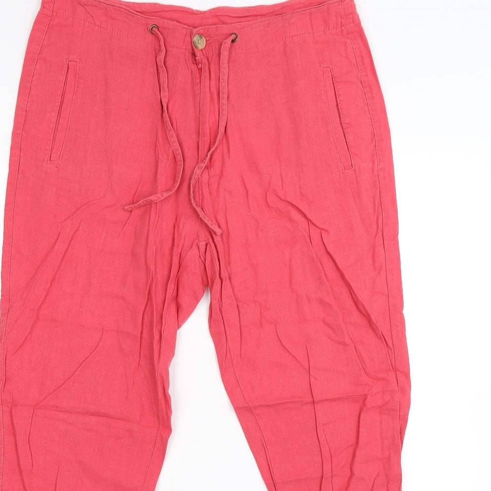 Pep & Co Womens Pink   Trousers  Size 12 L28 in