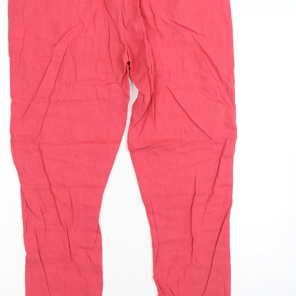 Pep & Co Womens Pink   Trousers  Size 12 L28 in