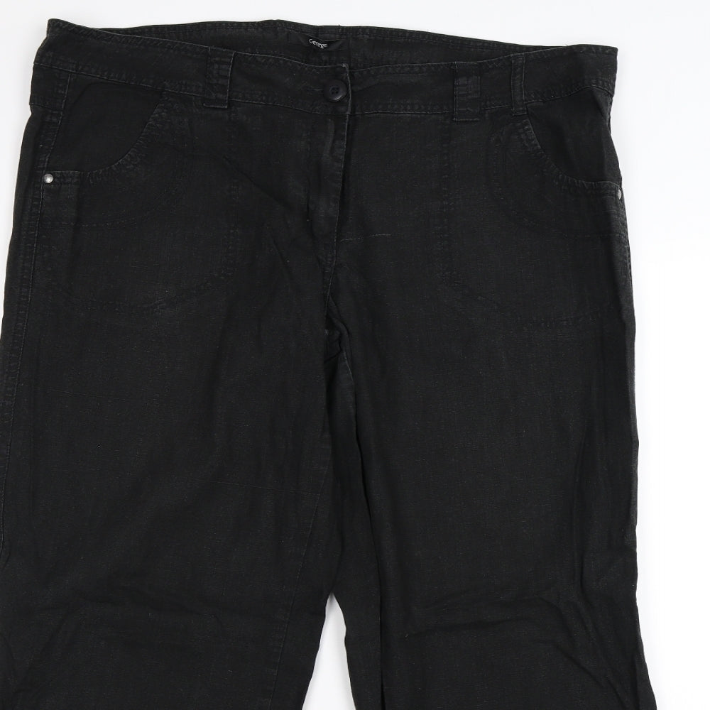 George Womens Black  Denim Straight Jeans Size 18 L28 in