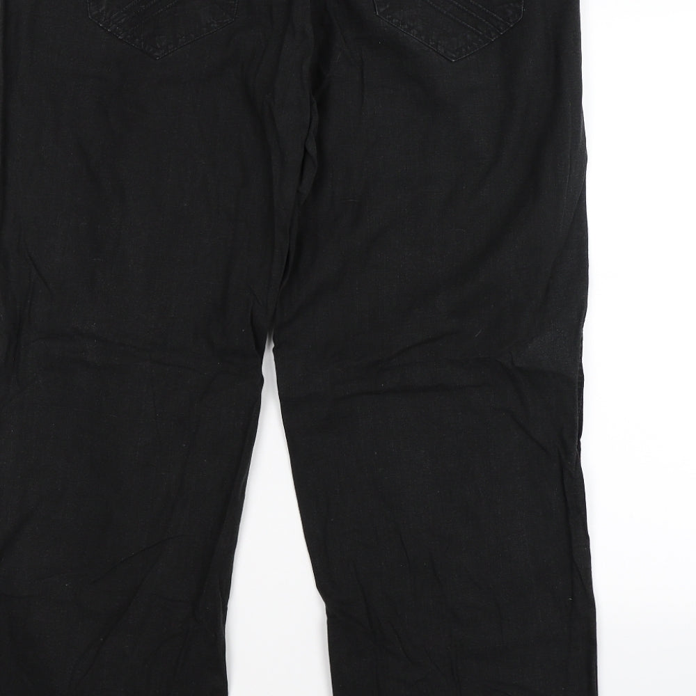 George Womens Black  Denim Straight Jeans Size 18 L28 in