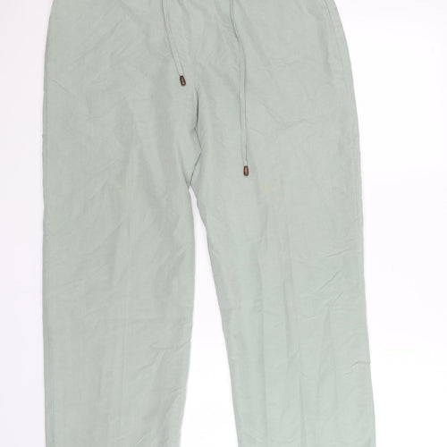Debenhams Womens Green  Satin Trousers  Size 14 L28 in