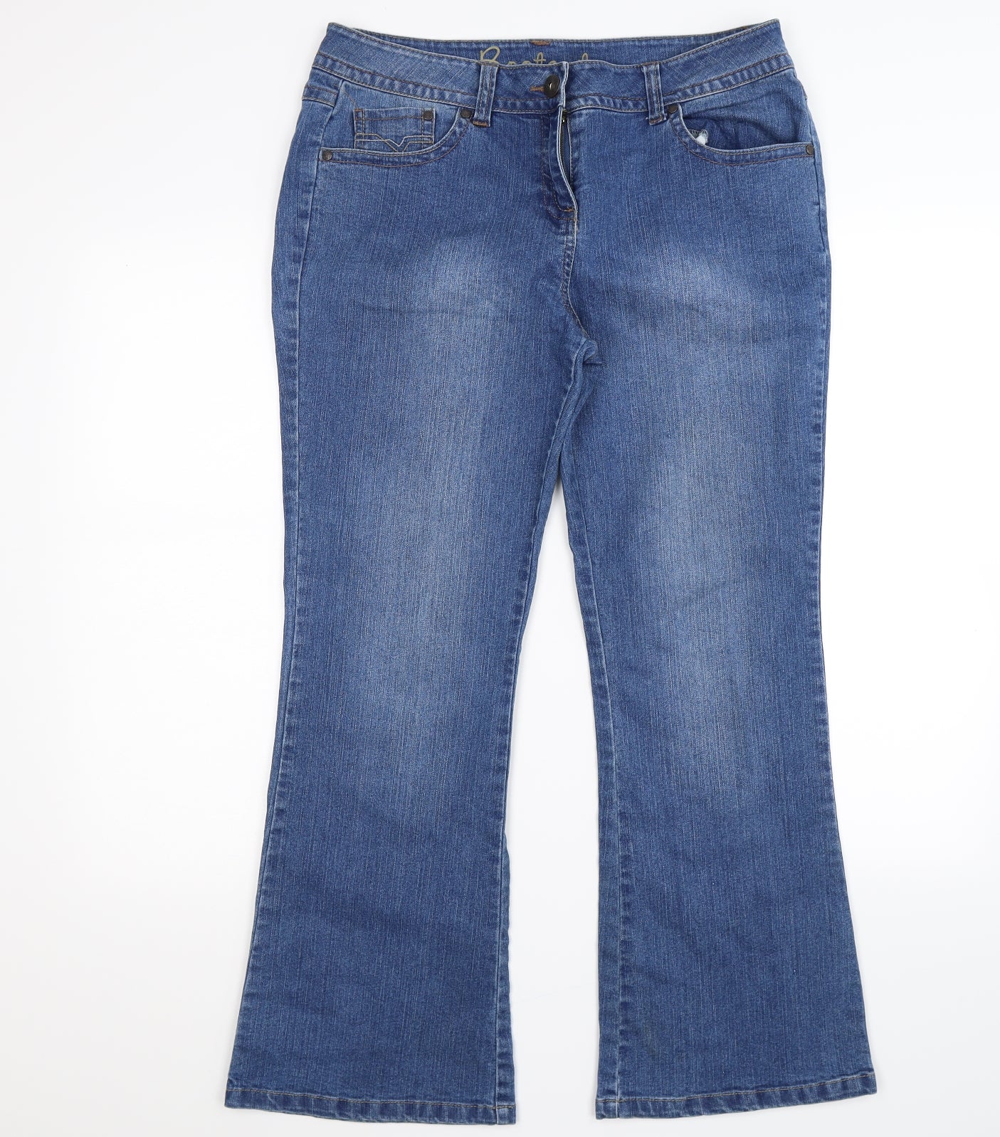 George Womens Blue  Denim Bootcut Jeans Size 18 L27 in