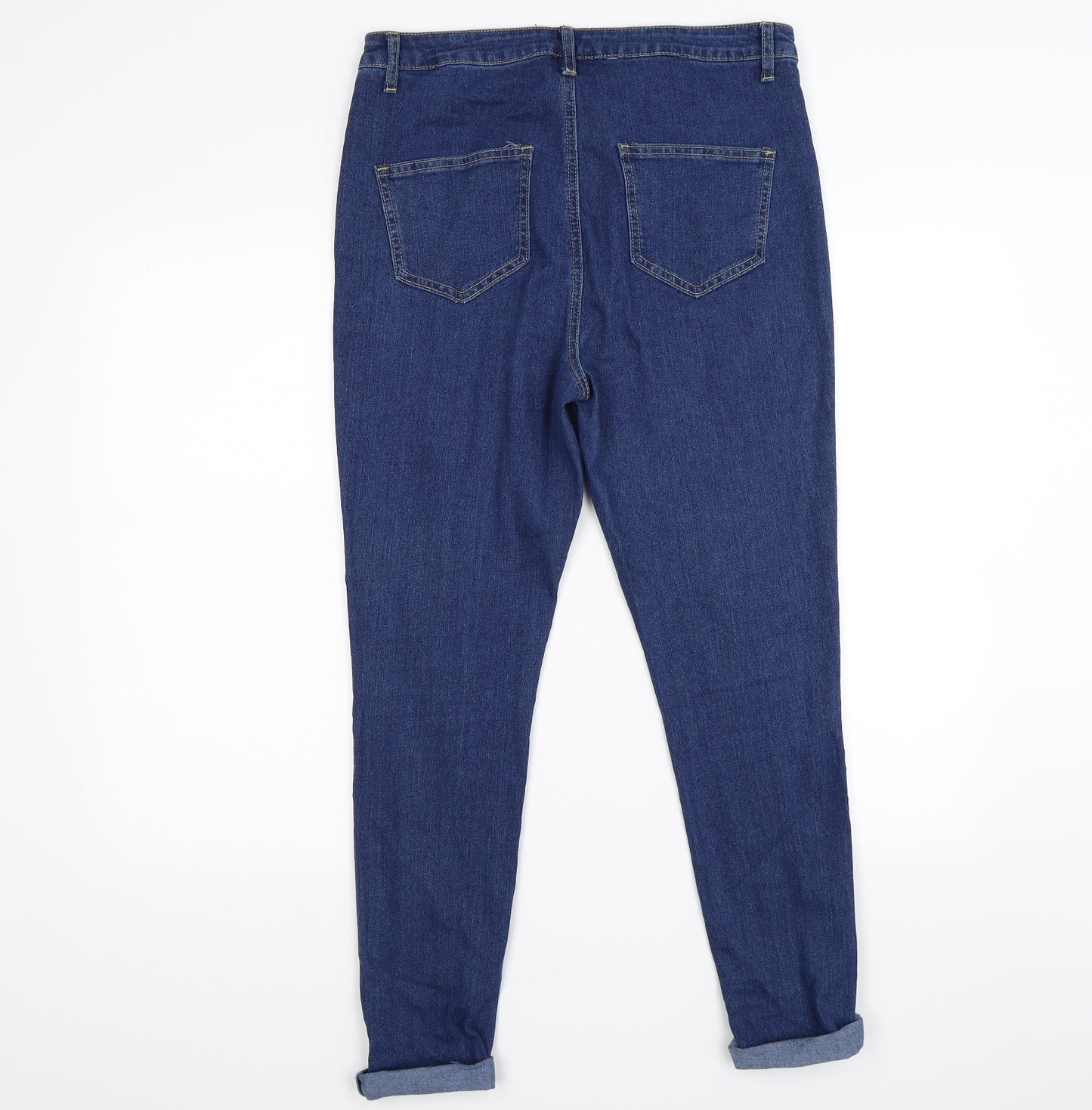 Boohoo Womens Blue  Denim Jegging Leggings Size 12 L27 in