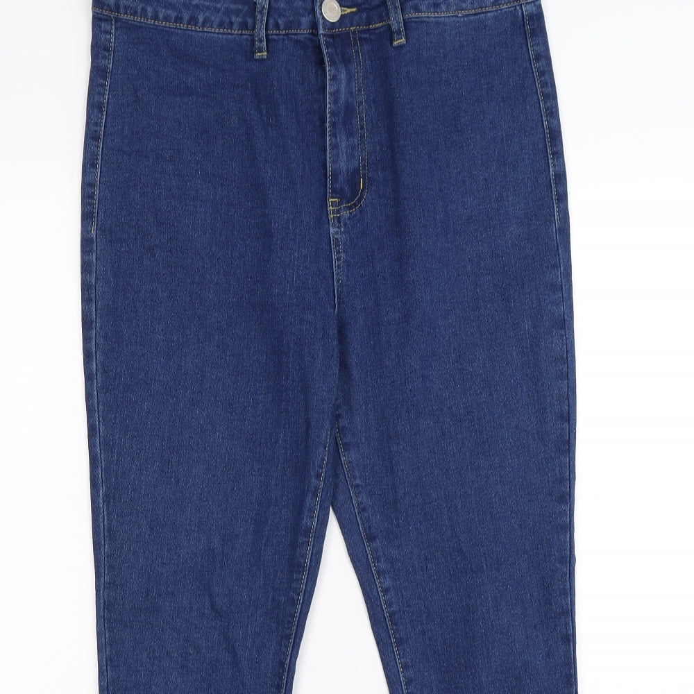 Boohoo Womens Blue  Denim Jegging Leggings Size 12 L27 in