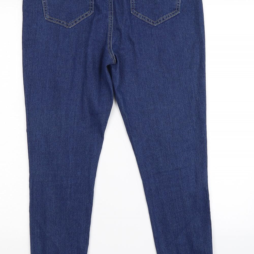 Boohoo Womens Blue  Denim Jegging Leggings Size 12 L27 in