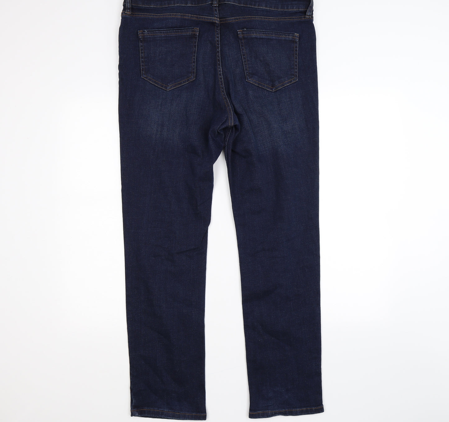 F&F Womens Blue  Denim Straight Jeans Size 16 L27 in