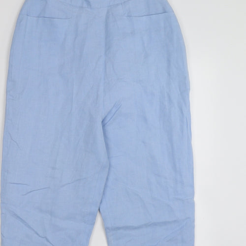 Laura Ashley Womens Blue   Capri Trousers Size 12 L27 in