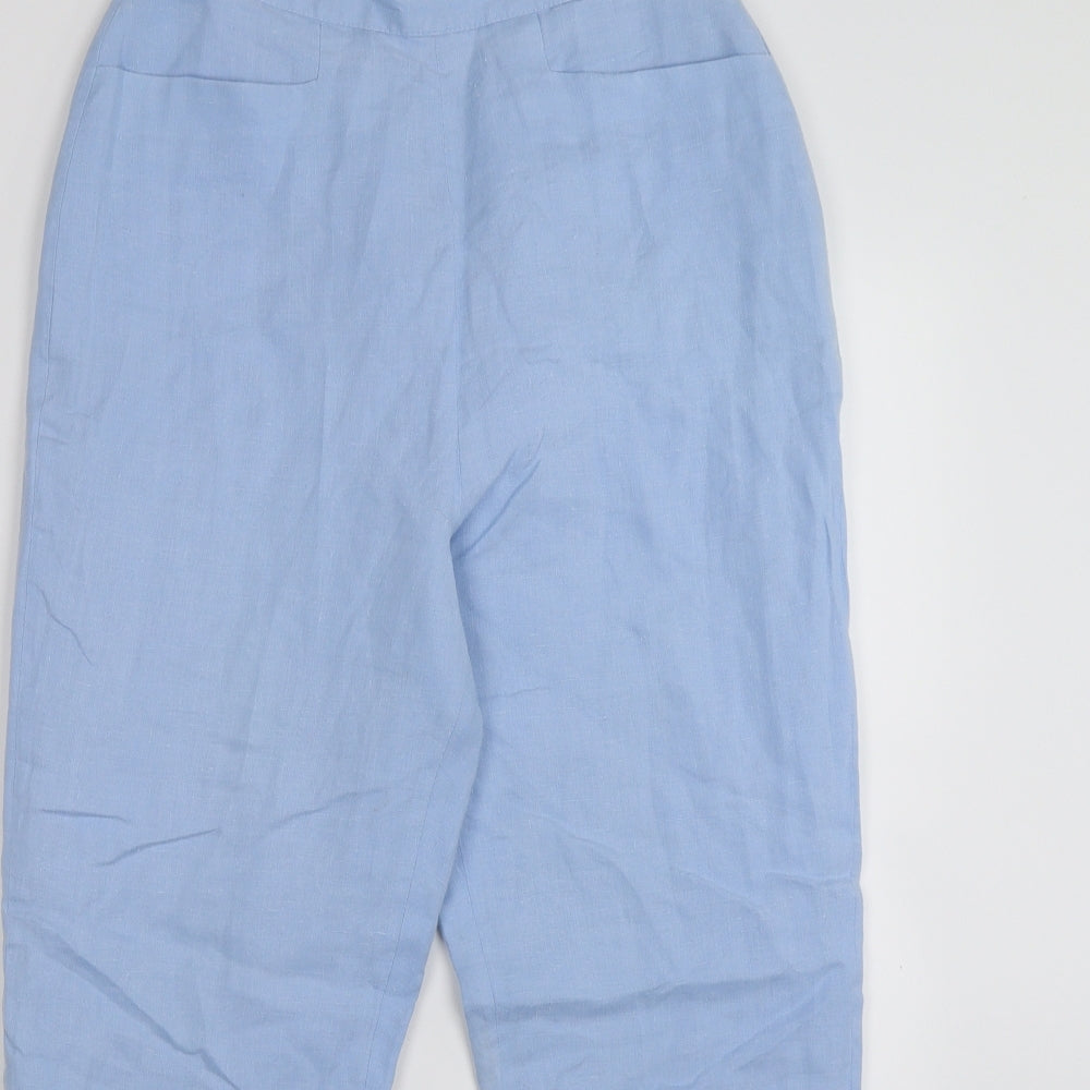 Laura Ashley Womens Blue   Capri Trousers Size 12 L27 in