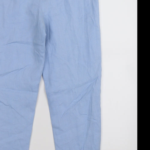 Laura Ashley Womens Blue   Capri Trousers Size 12 L27 in