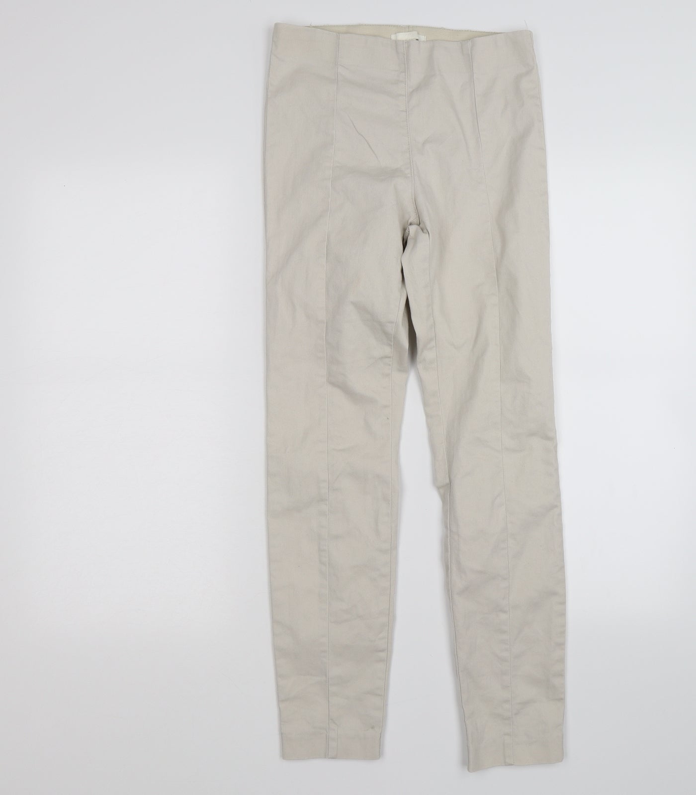 H&M Womens Beige  Denim Jegging Leggings Size 8 L27 in