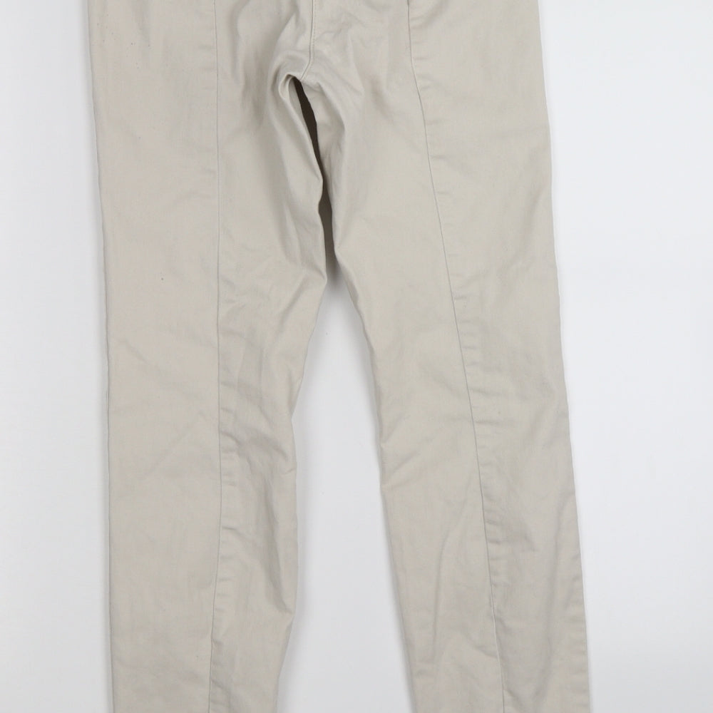 H&M Womens Beige  Denim Jegging Leggings Size 8 L27 in