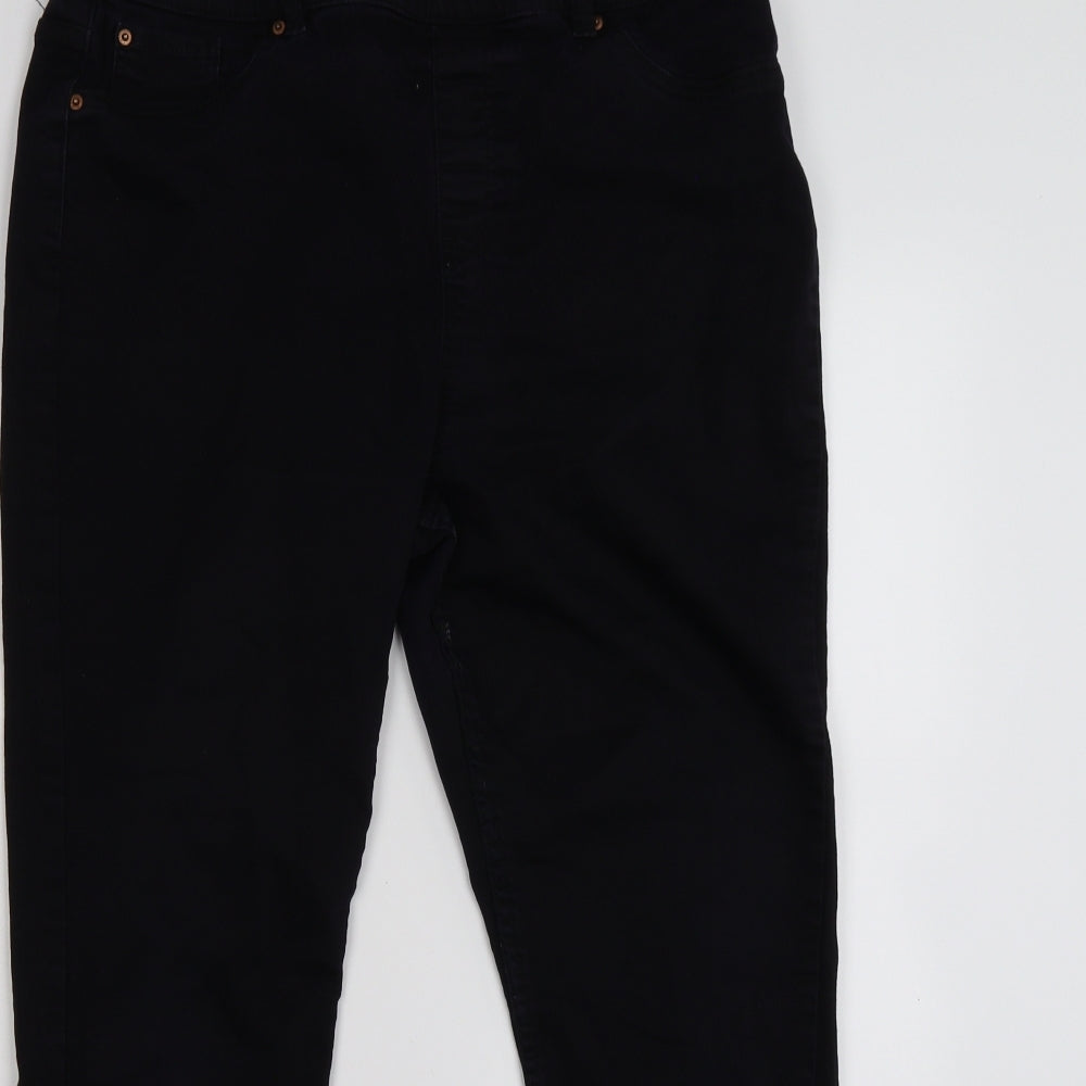 New Look Womens Blue  Denim Jegging Leggings Size 16 L26 in