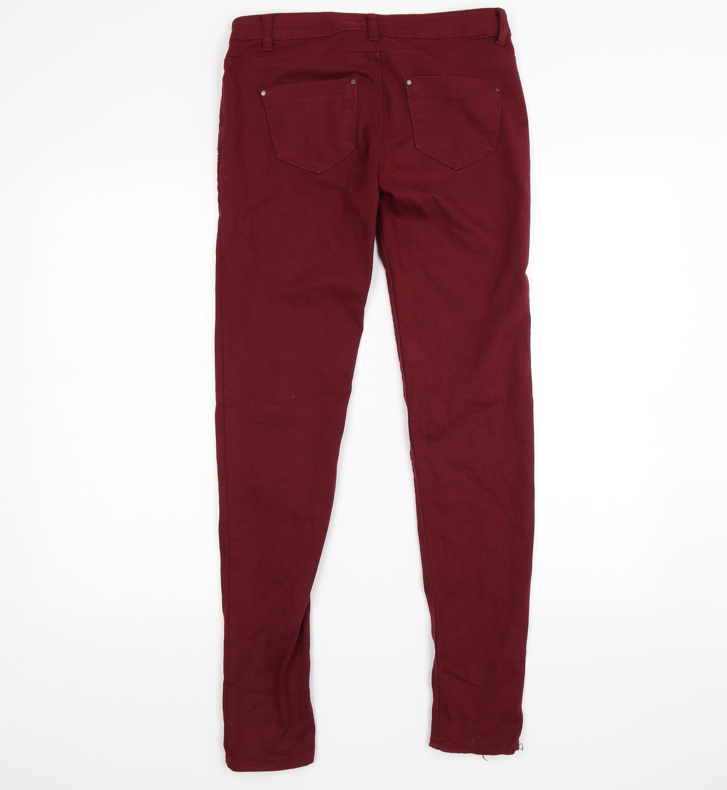 denim co Womens Red  Denim Jegging Leggings Size 10 L29 in