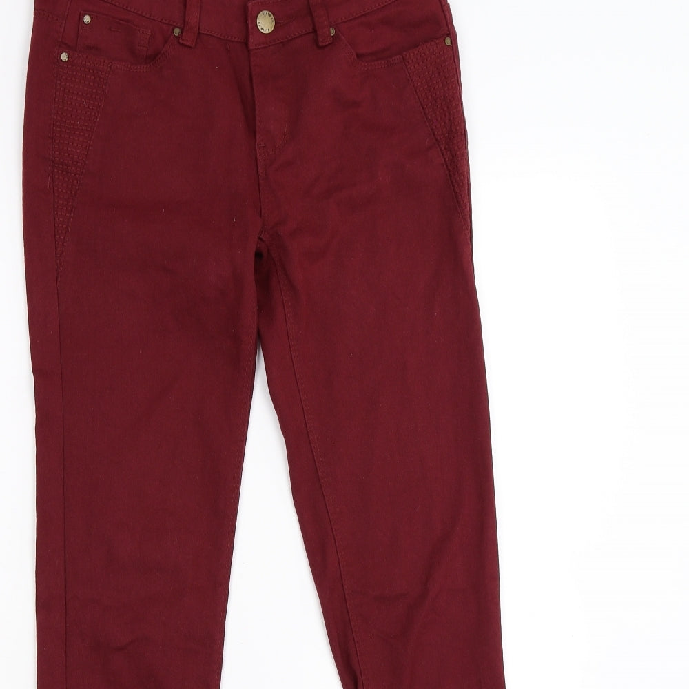 denim co Womens Red  Denim Jegging Leggings Size 10 L29 in