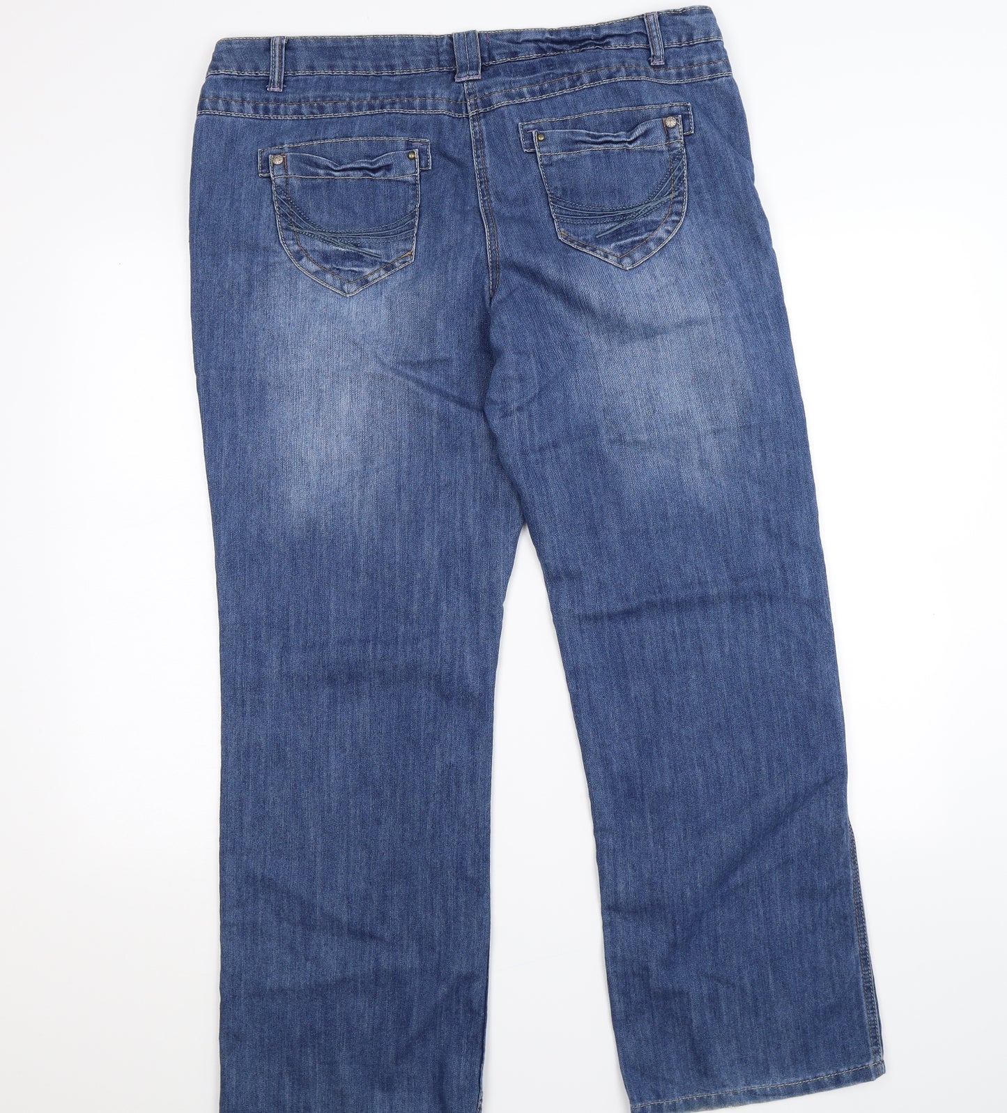George Womens Blue  Denim Boyfriend Jeans Size 16 L28 in