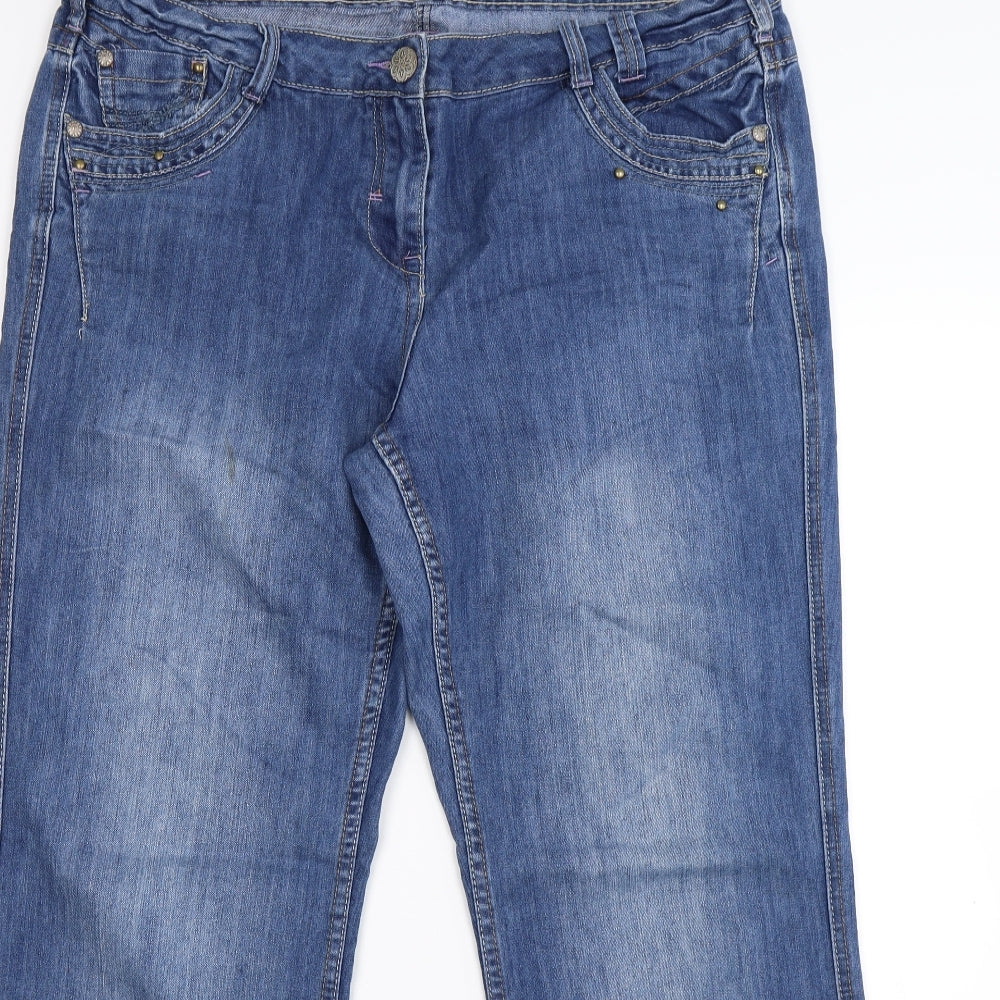 George Womens Blue  Denim Boyfriend Jeans Size 16 L28 in