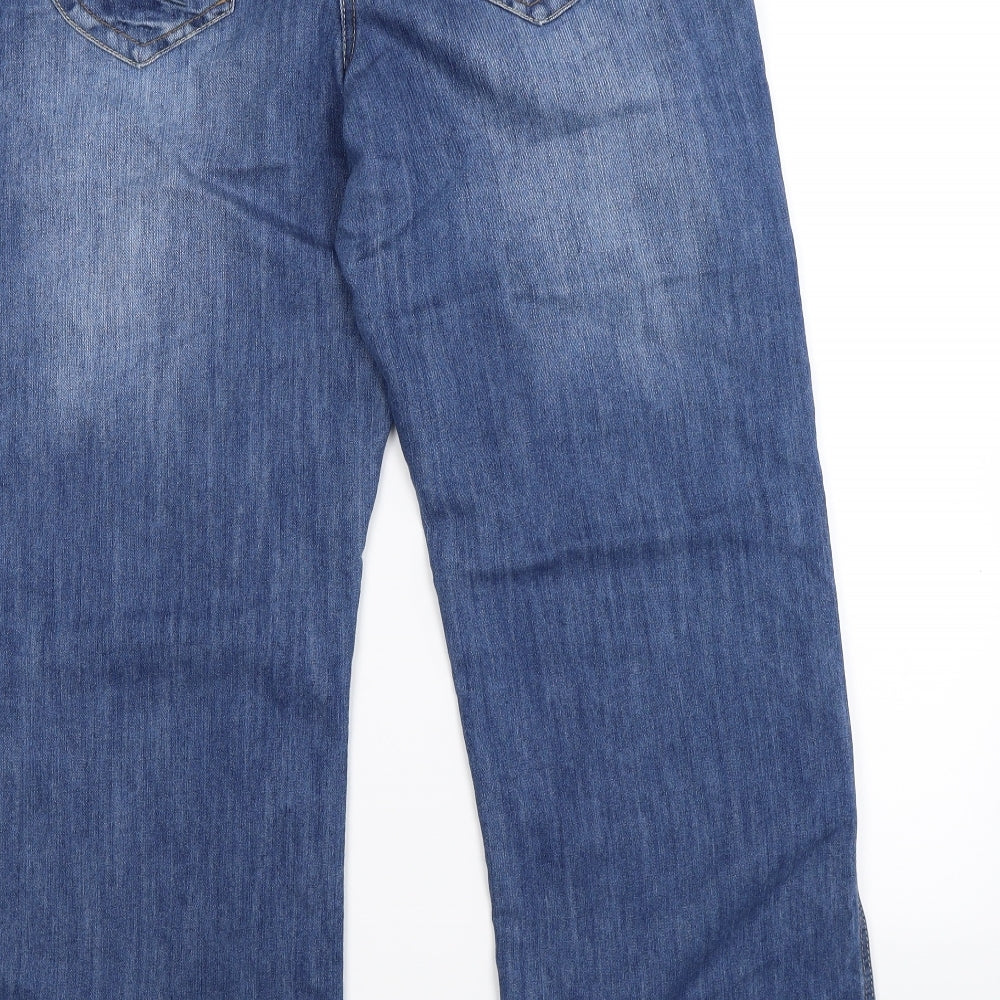 George Womens Blue  Denim Boyfriend Jeans Size 16 L28 in