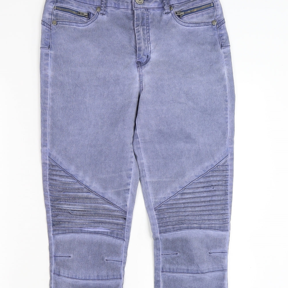 BC Womens Blue  Denim Skinny Jeans Size 12 L28 in - biker style