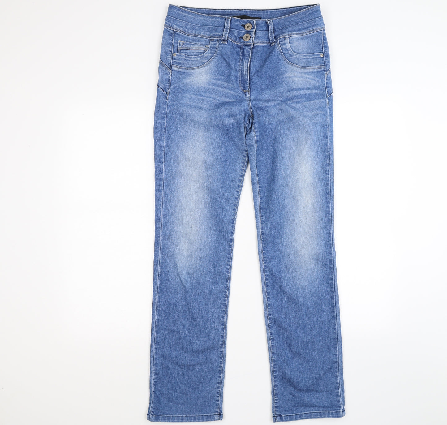 NEXT Womens Blue  Denim Straight Jeans Size 12 L30 in