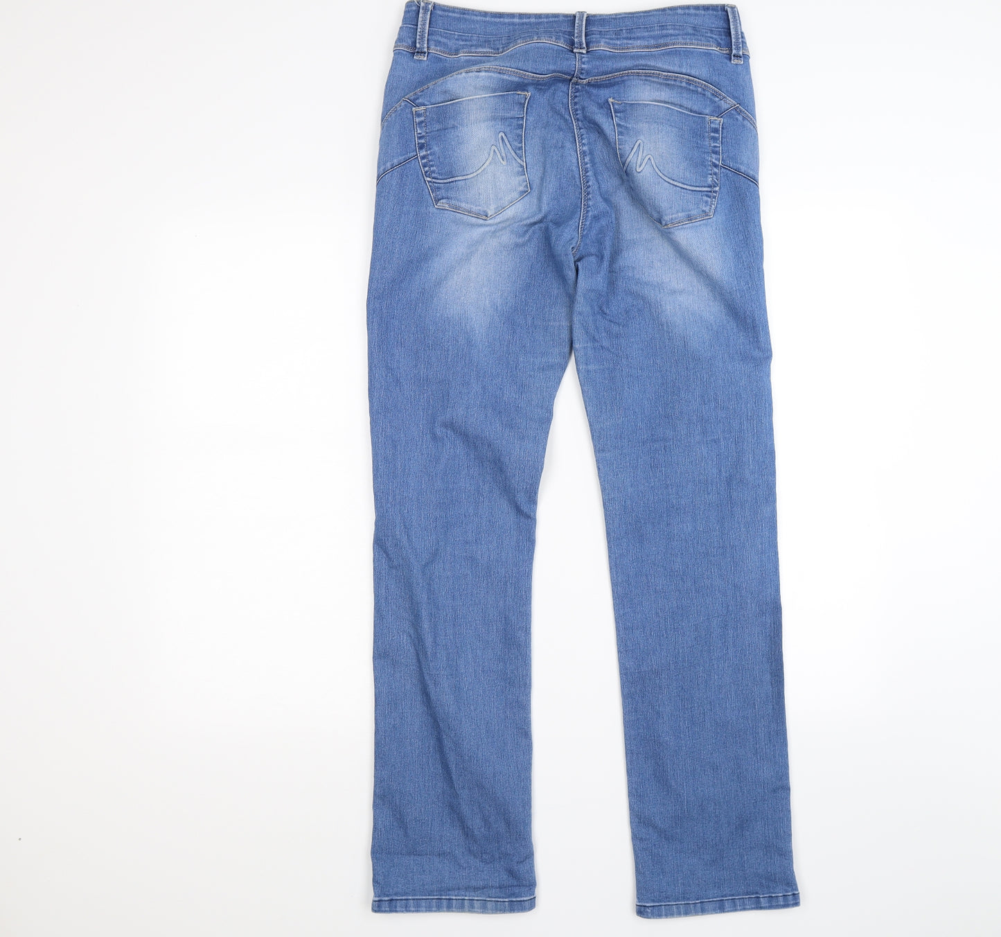 NEXT Womens Blue  Denim Straight Jeans Size 12 L30 in