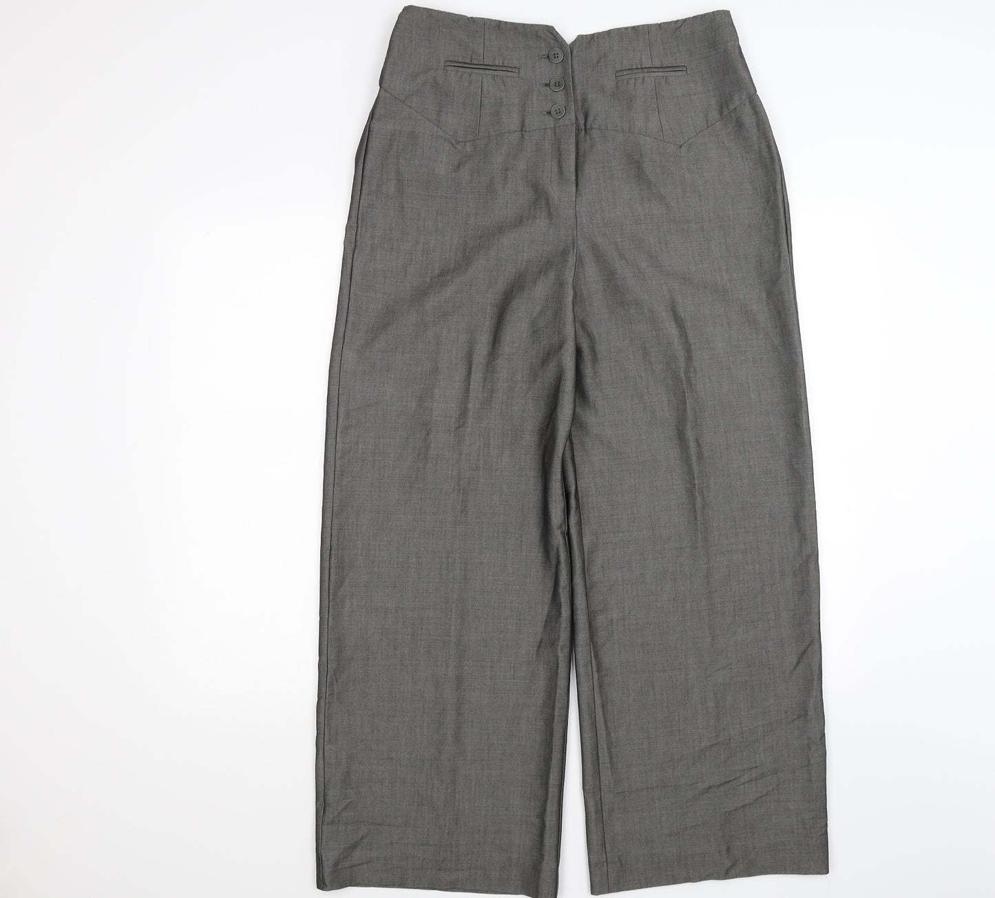 Oasis Womens Silver   Trousers  Size 14 L28 in