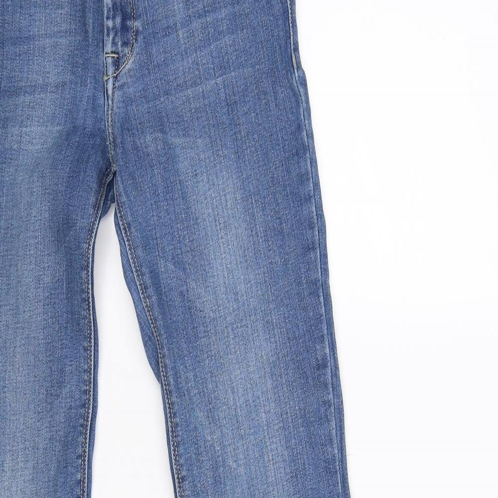 Zara Womens Blue  Denim Flared Jeans Size S L32 in
