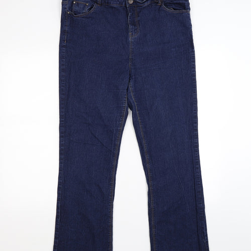 New Look Womens Blue  Denim Straight Jeans Size 20 L27 in - Inspire