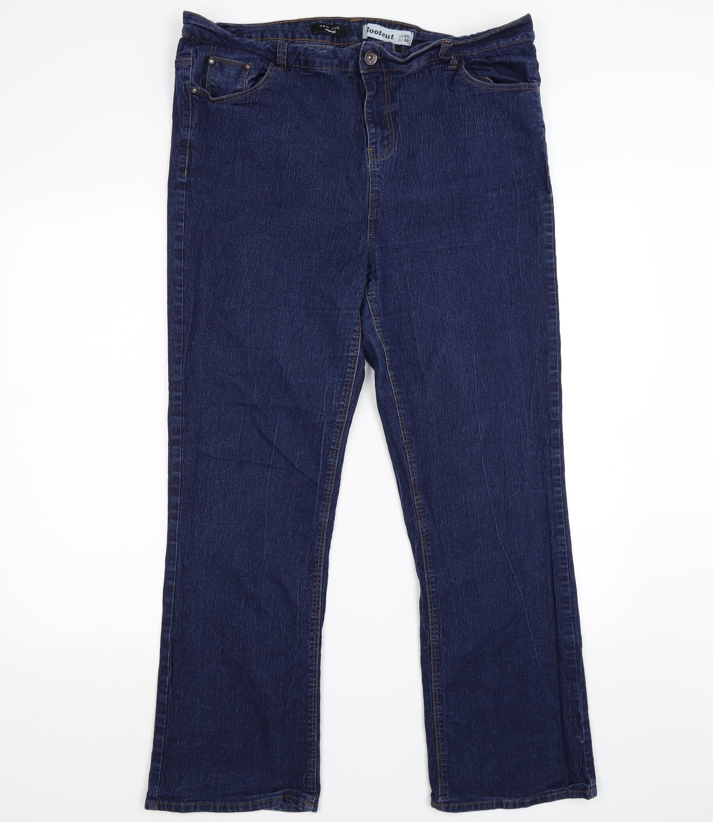 New Look Womens Blue  Denim Straight Jeans Size 20 L27 in - Inspire
