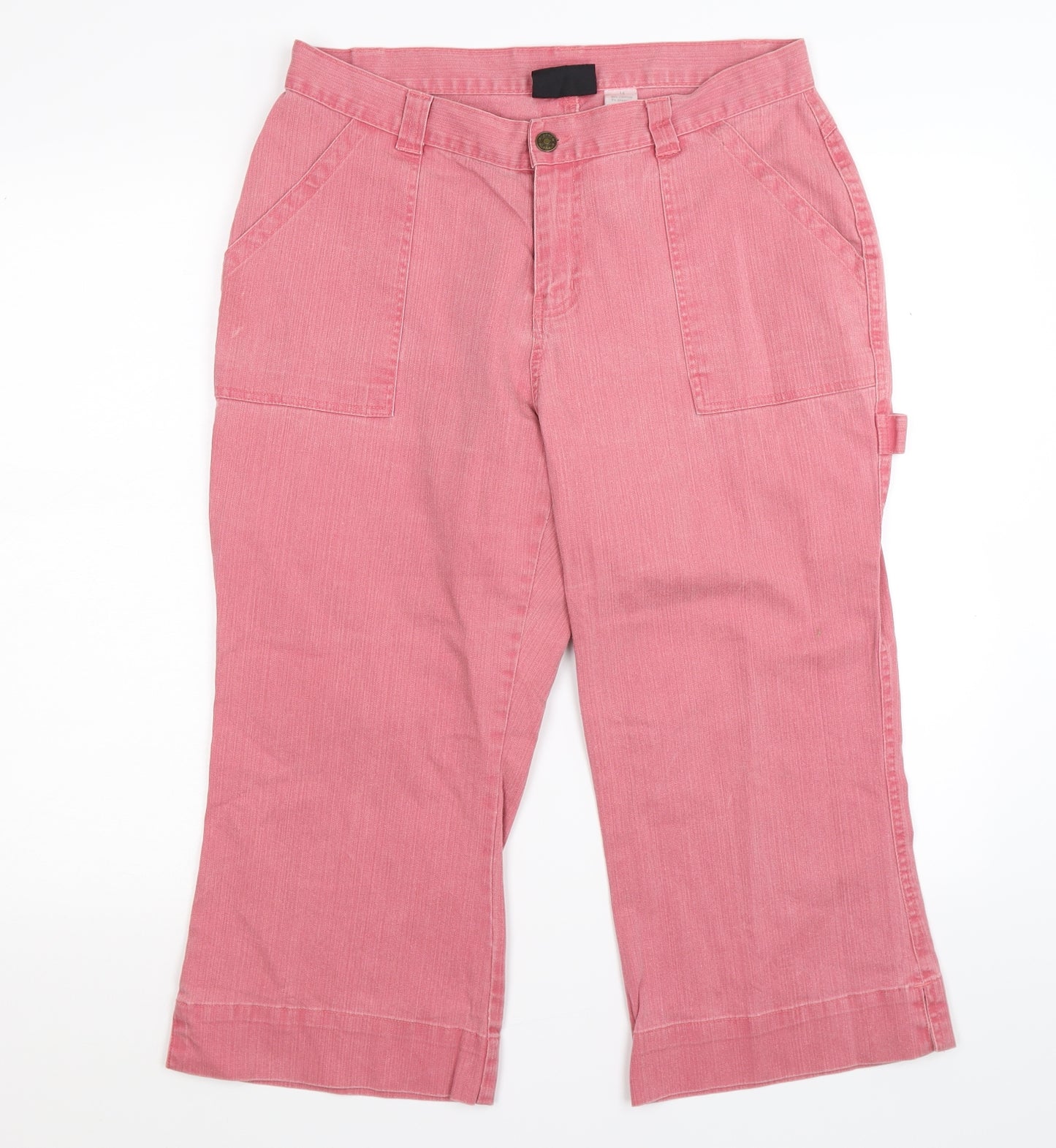 Classics Womens Red  Denim Cargo Shorts Size 14